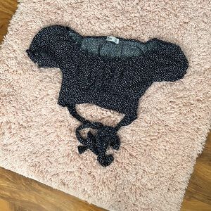 Hollister cropped speckled top size X small